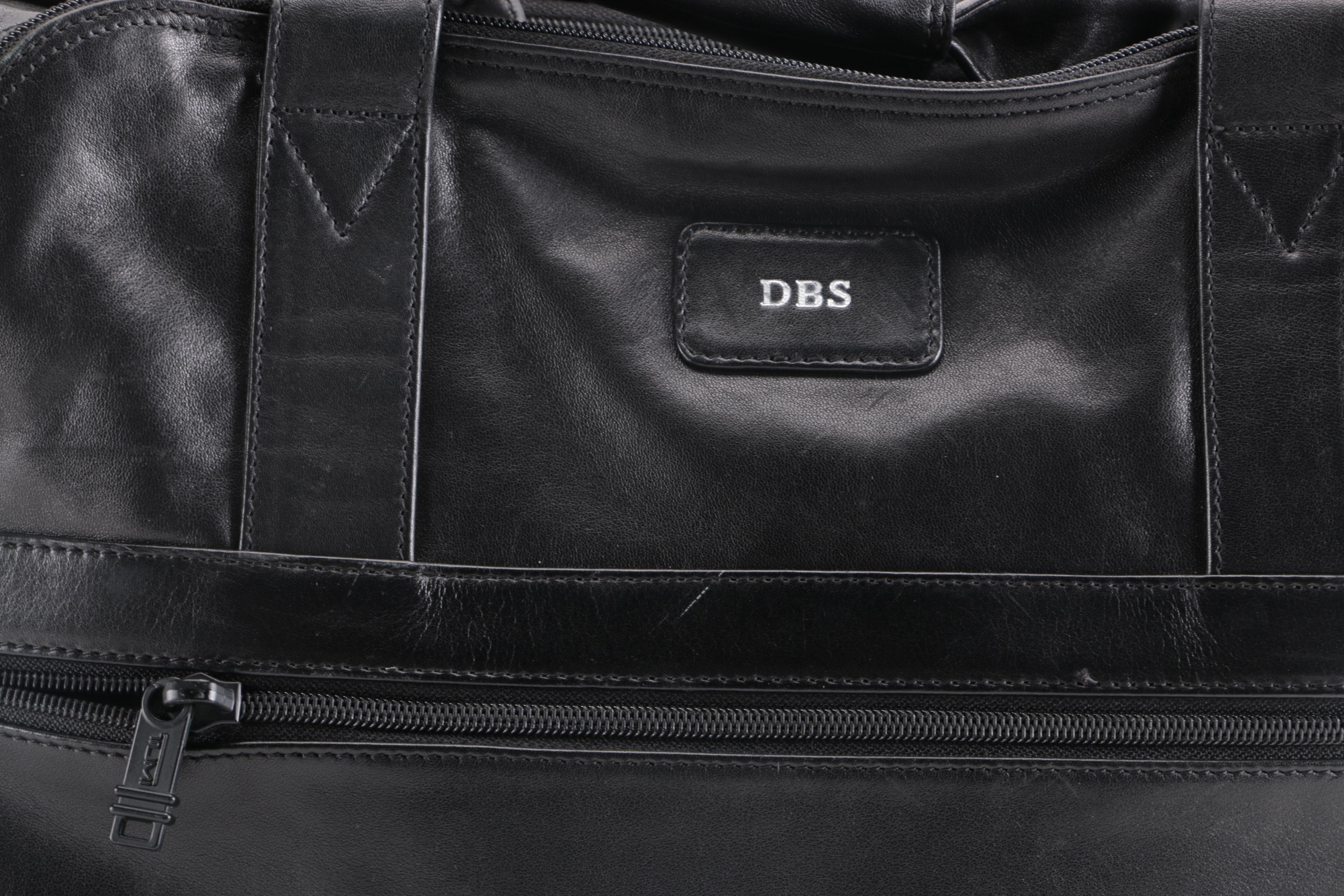 Tumi Black Leather Briefcase