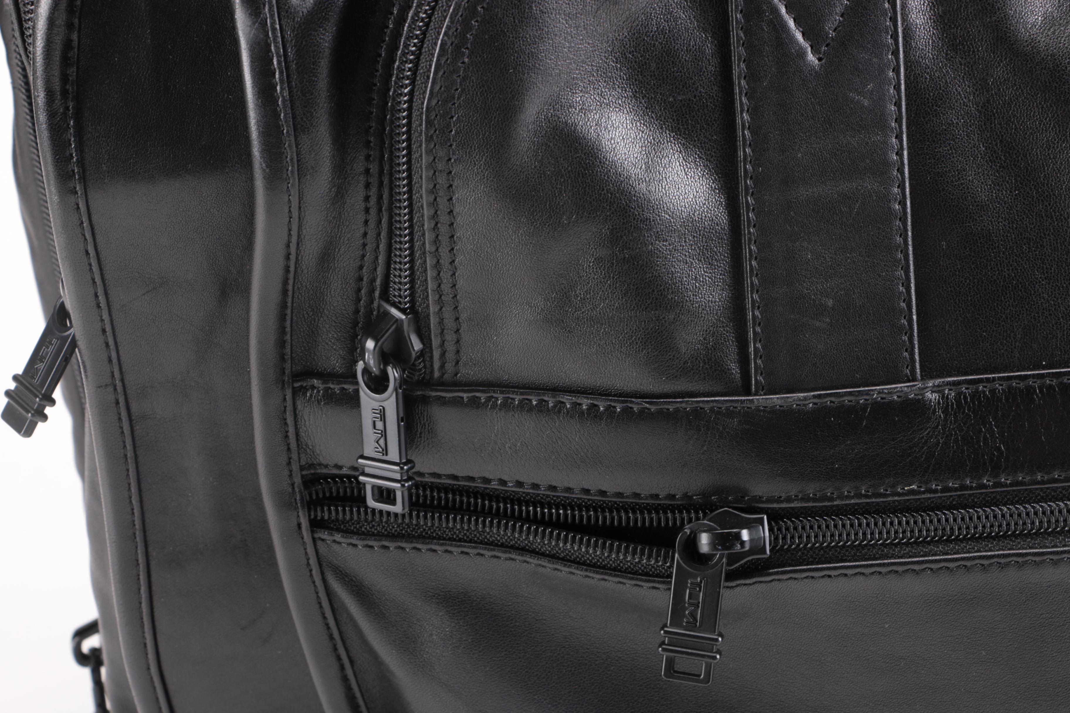 Tumi Black Leather Briefcase