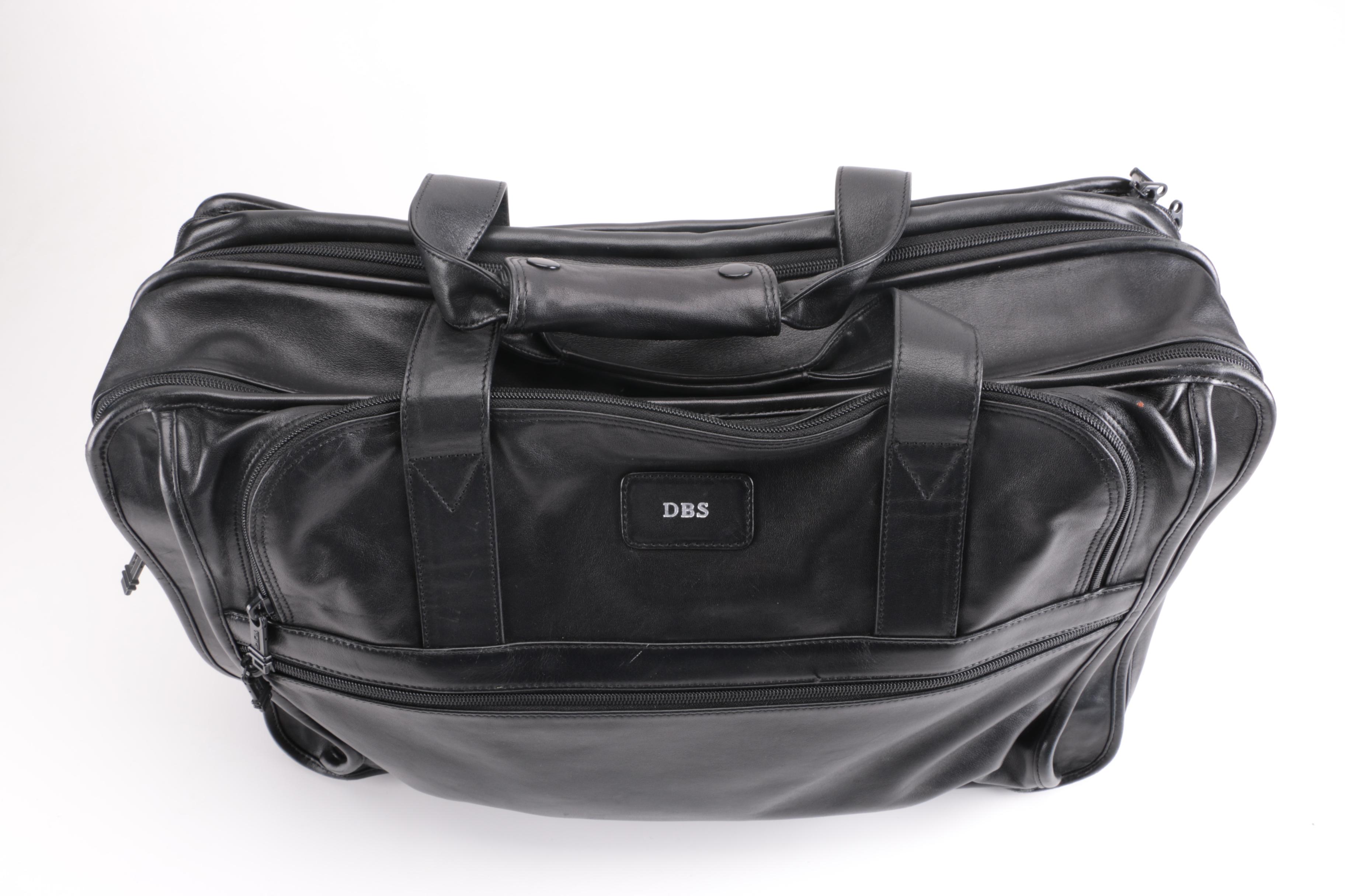 Tumi Black Leather Briefcase