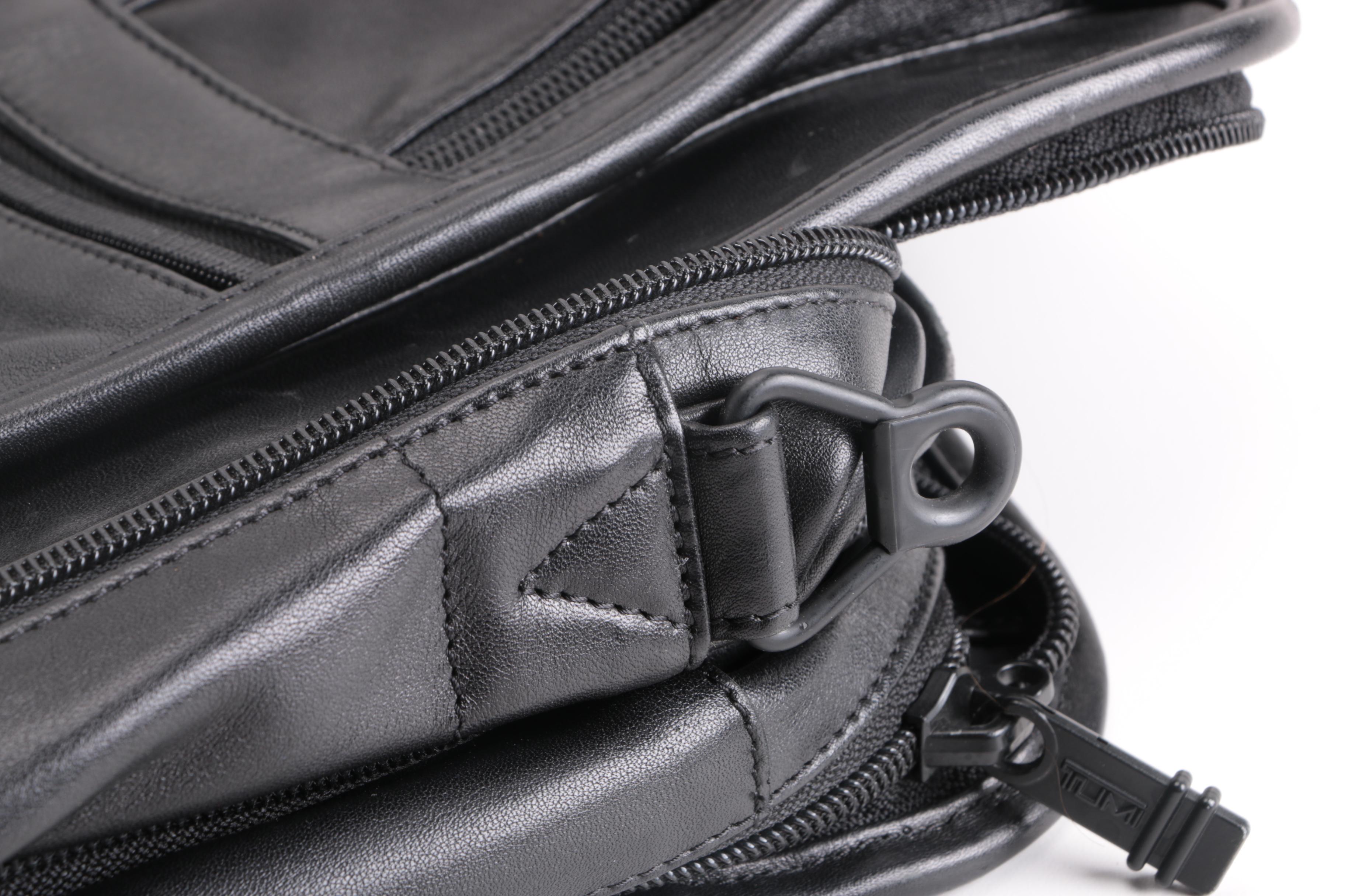 Tumi Black Leather Briefcase