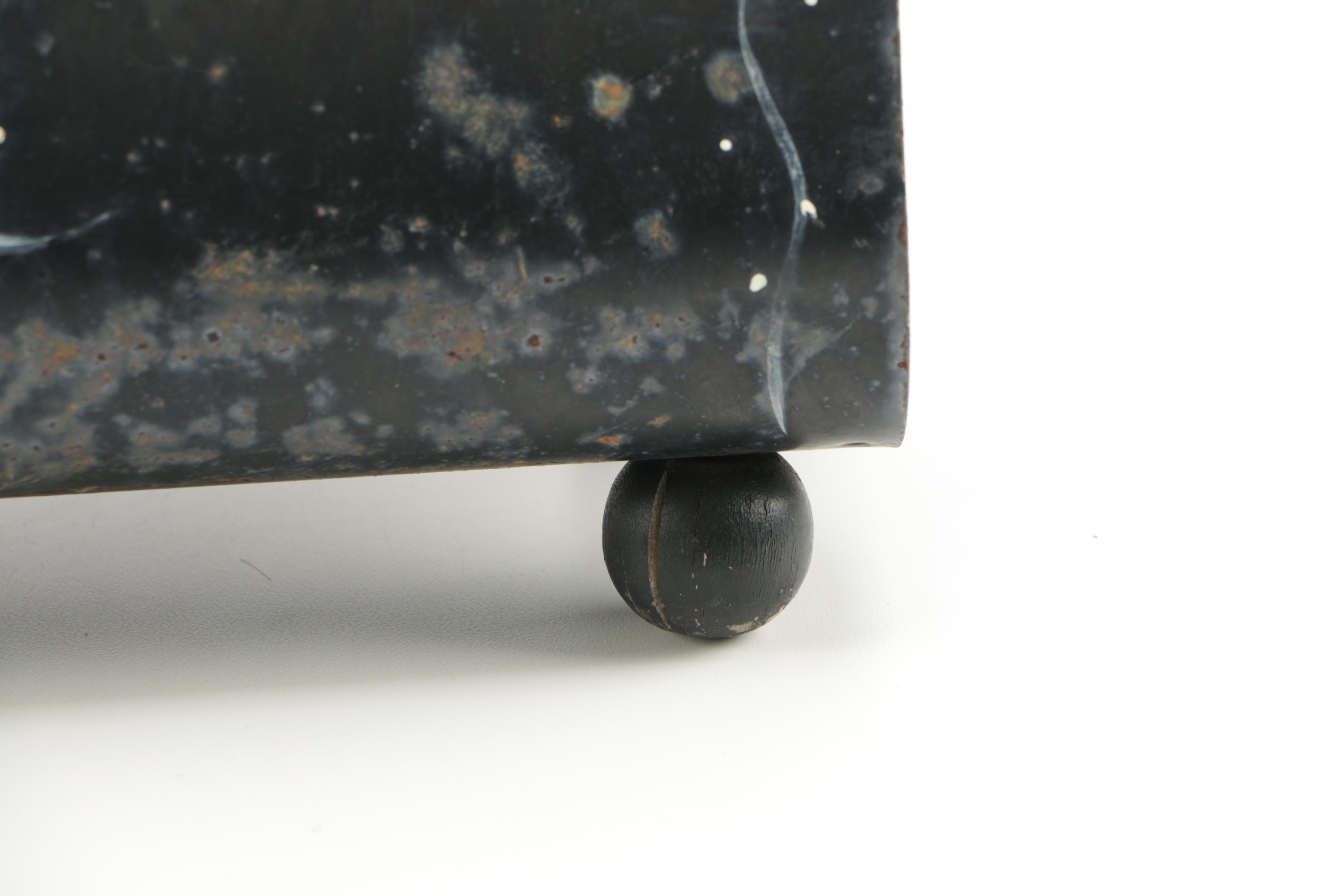 Vintage Black Toleware Magazine Racks