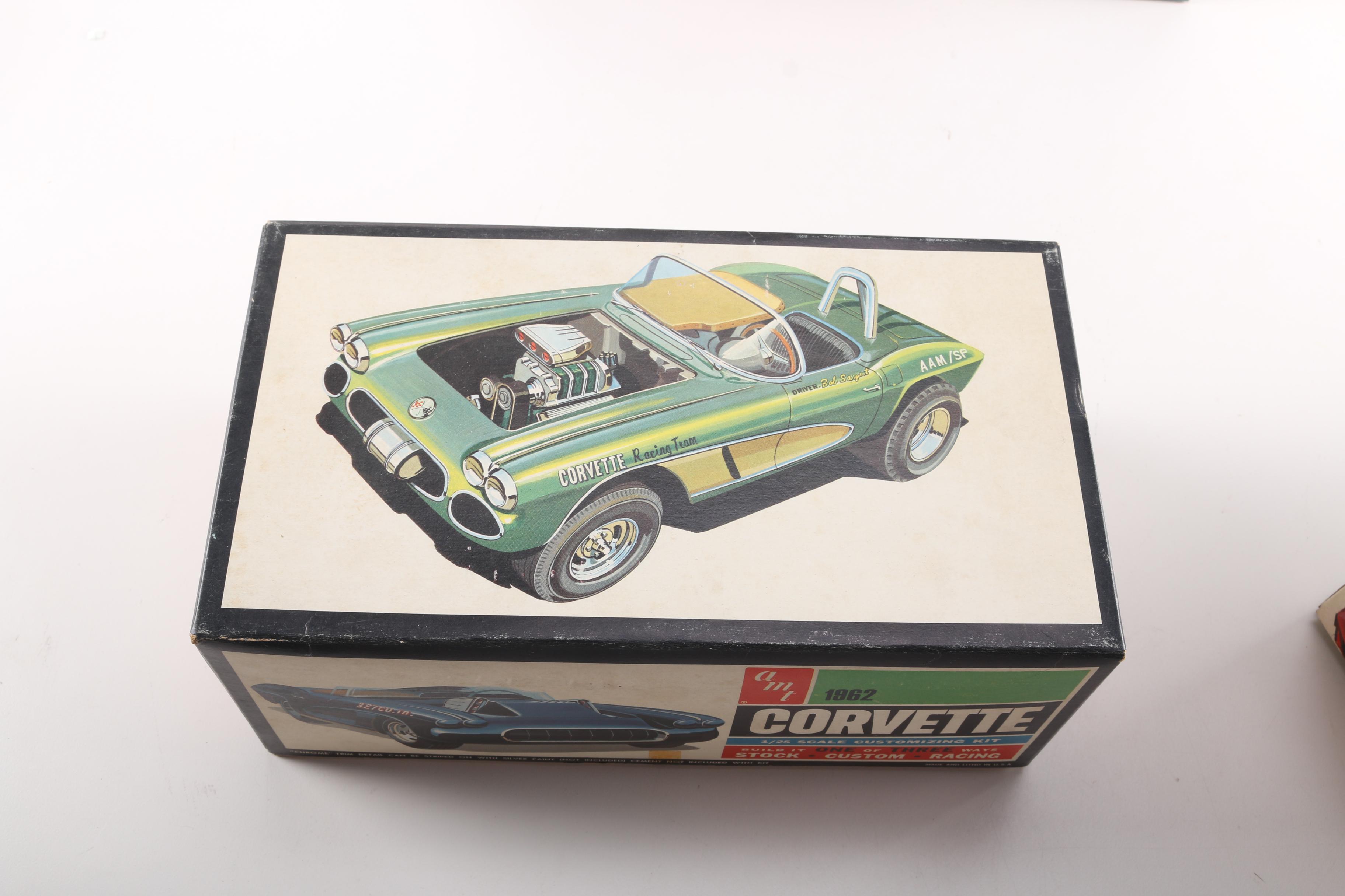 Collection of Seven Corvette Model Car Kits