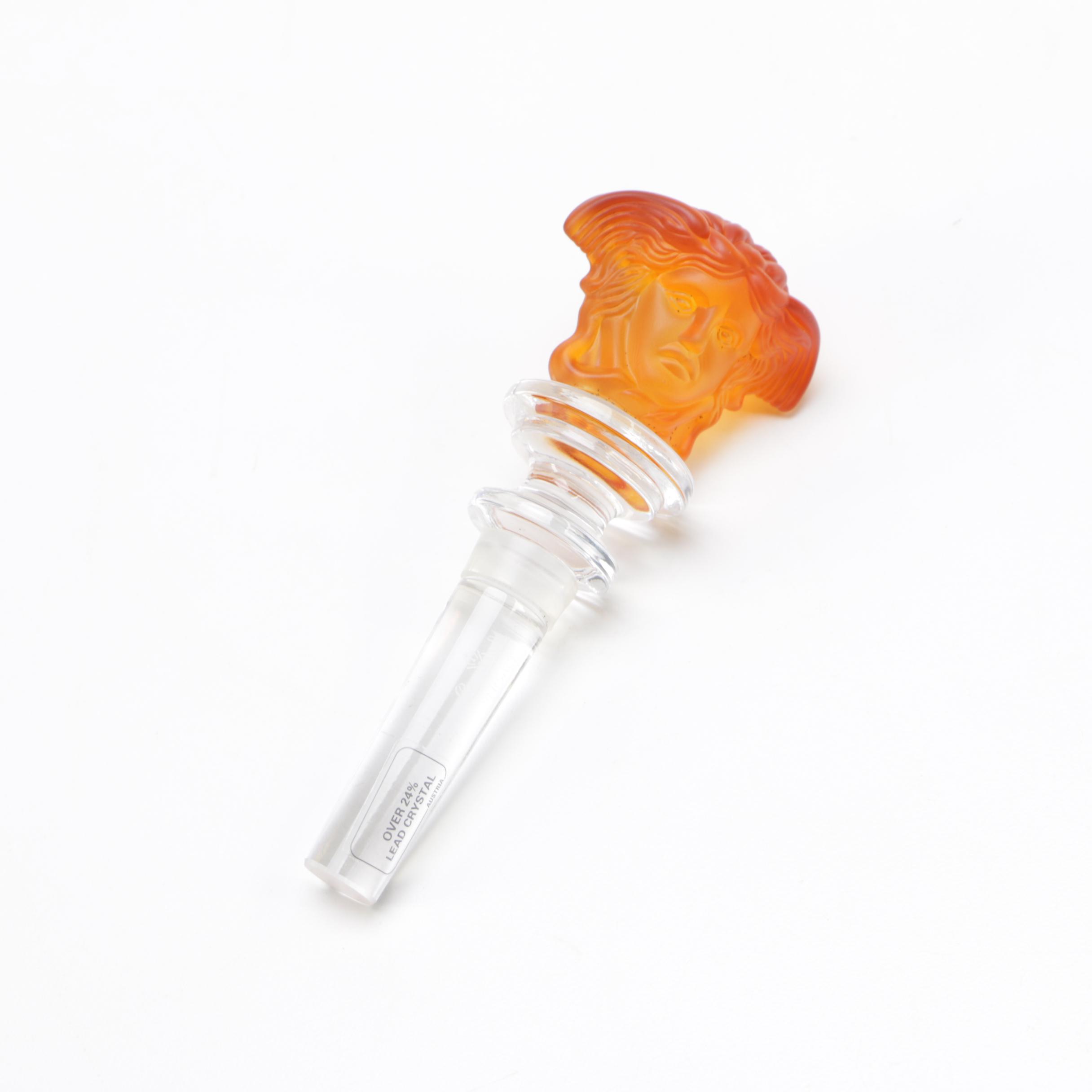 Rosenthal Amber "Medusa" Crystal Wine Stopper
