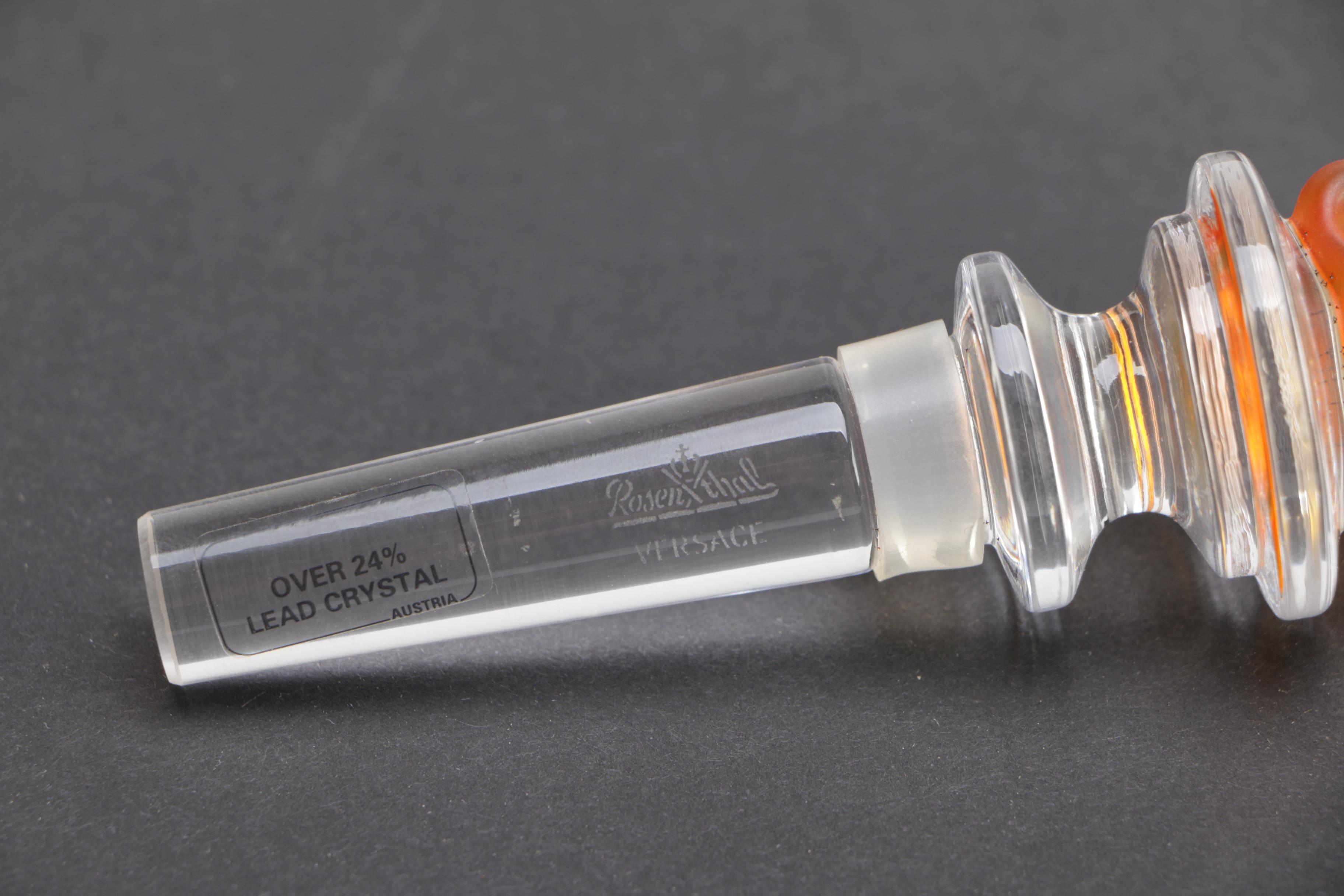 Rosenthal Amber "Medusa" Crystal Wine Stopper