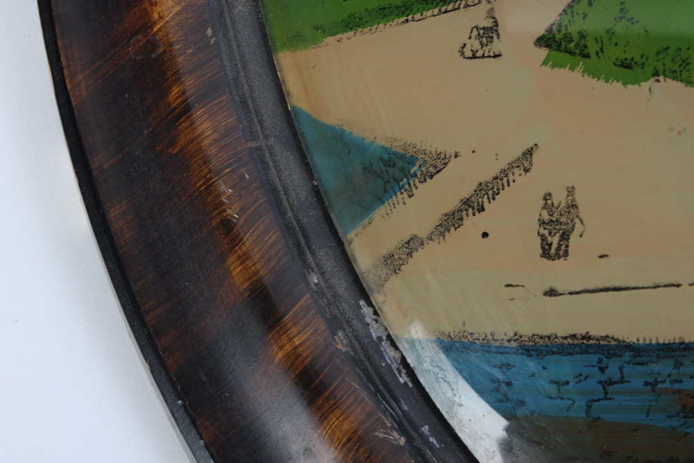 Reverse Painting on Convex Glass of the Statue of Liberty