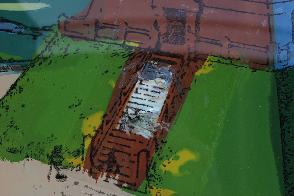 Reverse Painting on Convex Glass of the Statue of Liberty