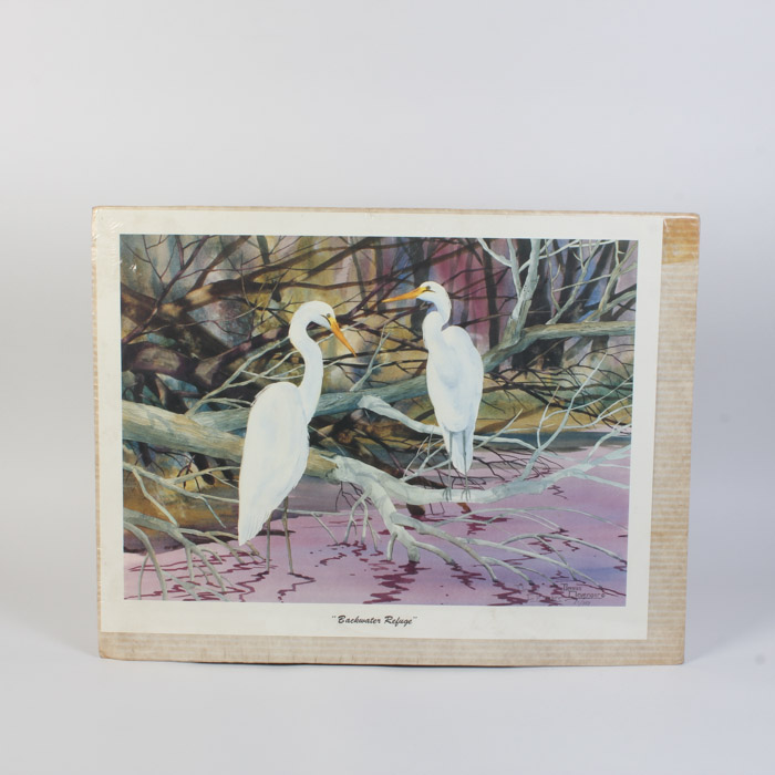 Dennis Clevenger Offset Lithograph "Backwater Refuge"