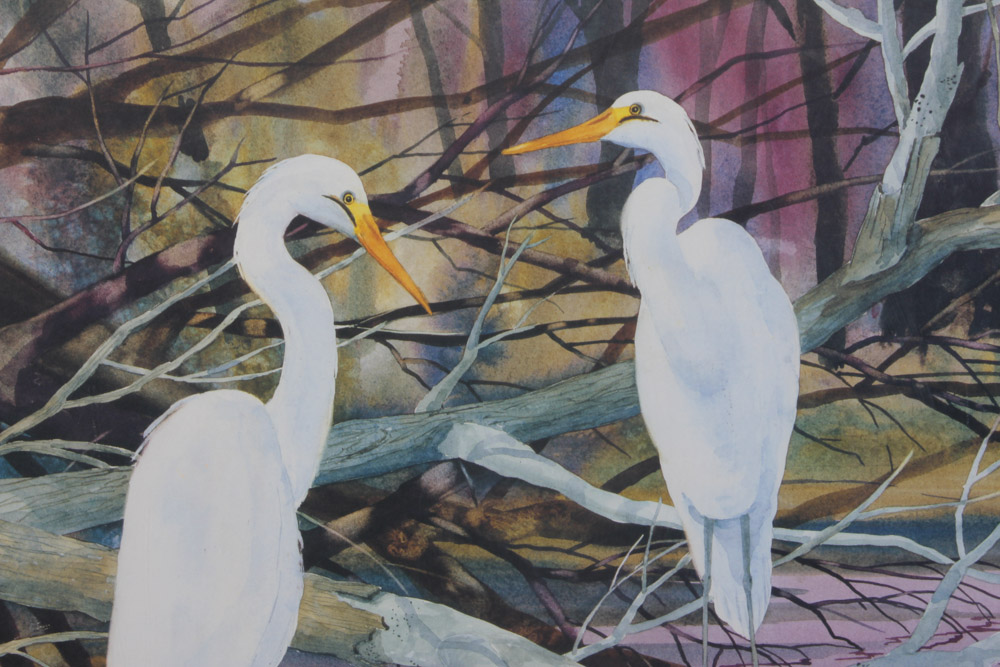 Dennis Clevenger Offset Lithograph "Backwater Refuge"