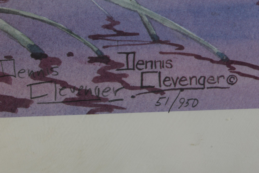 Dennis Clevenger Offset Lithograph "Backwater Refuge"