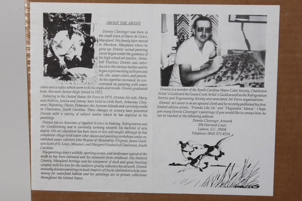 Dennis Clevenger Offset Lithograph "Backwater Refuge"