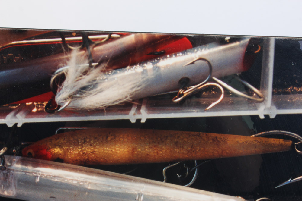 Giclée on Board of Fishing Lures