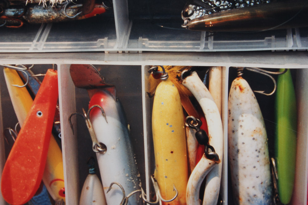 Giclée on Board of Fishing Lures