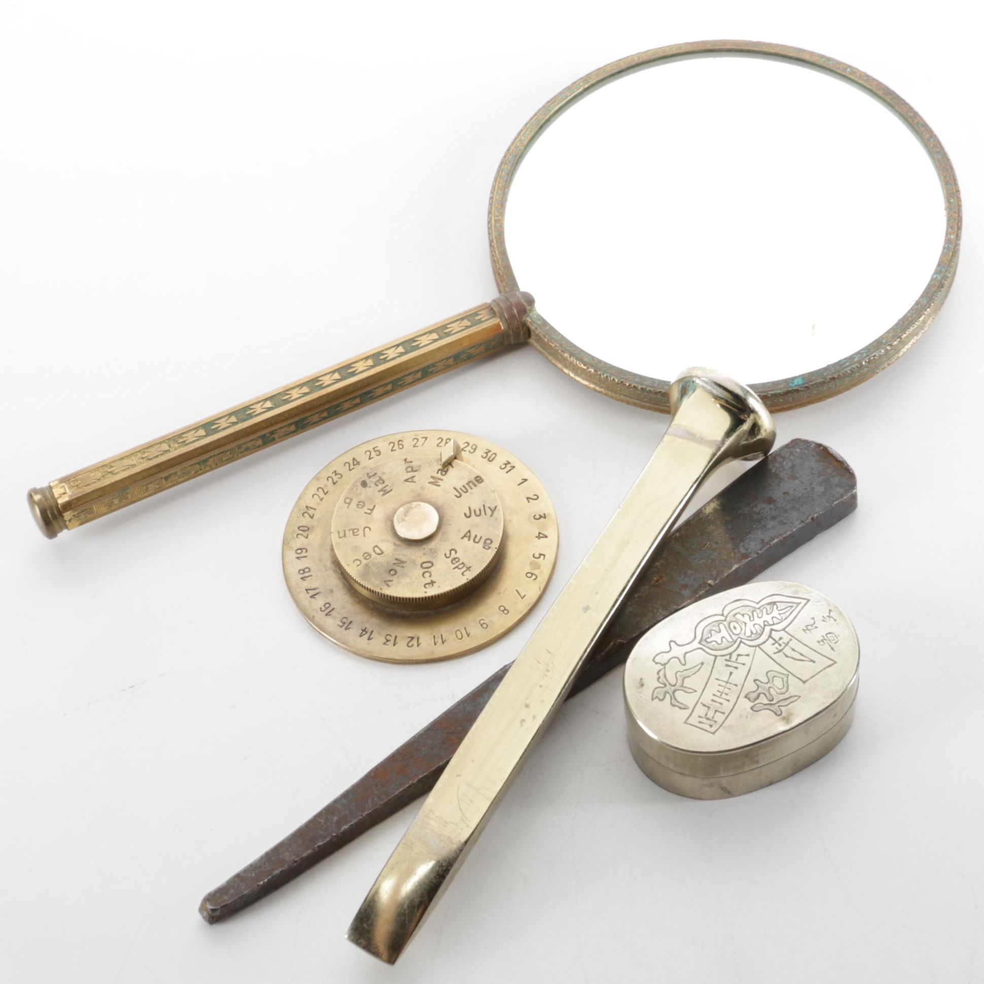 Collection of Metal Office Decor