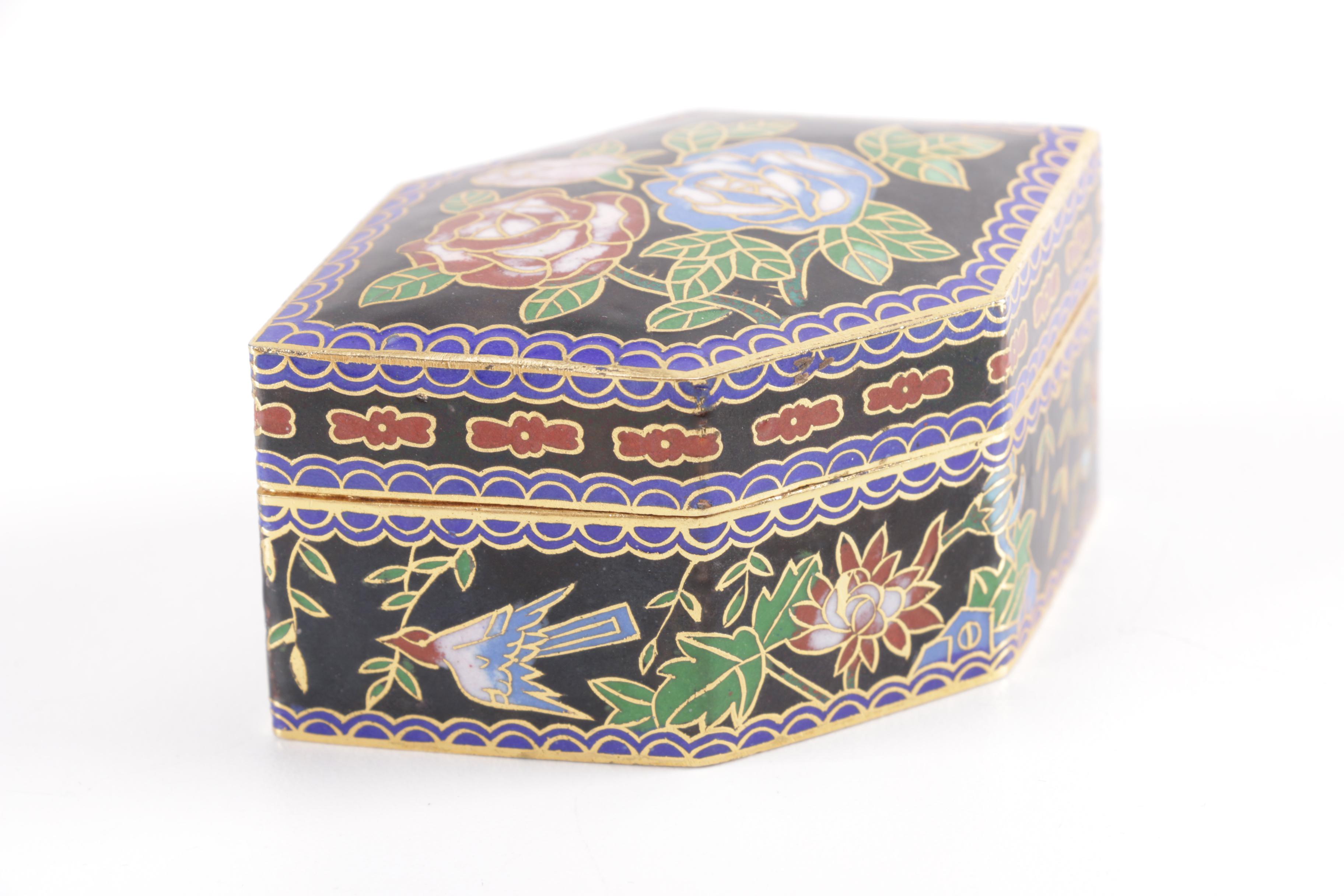 Brass Enameled Pill Boxes