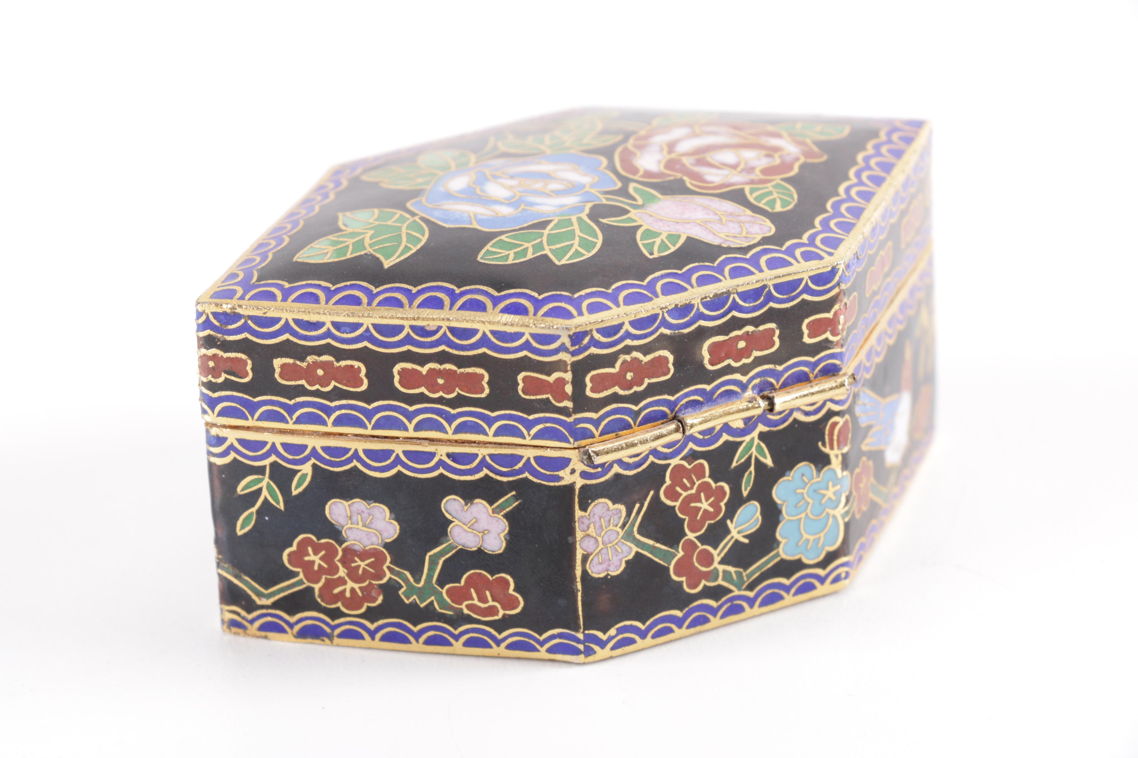 Brass Enameled Pill Boxes