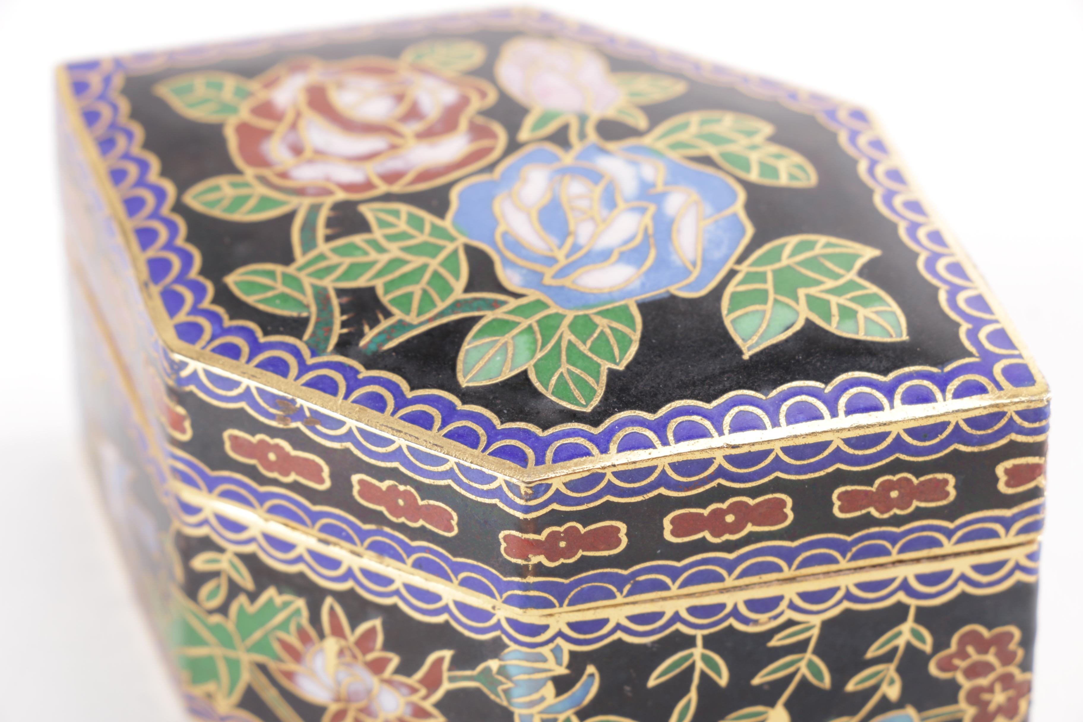 Brass Enameled Pill Boxes