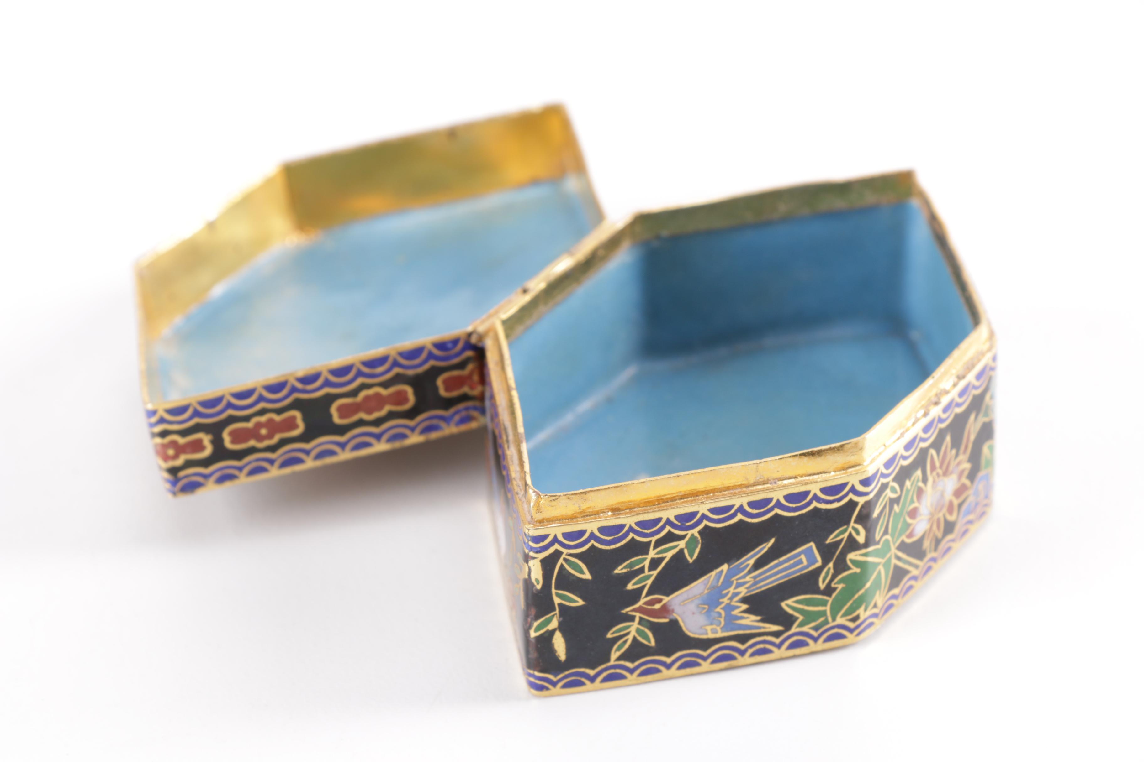 Brass Enameled Pill Boxes