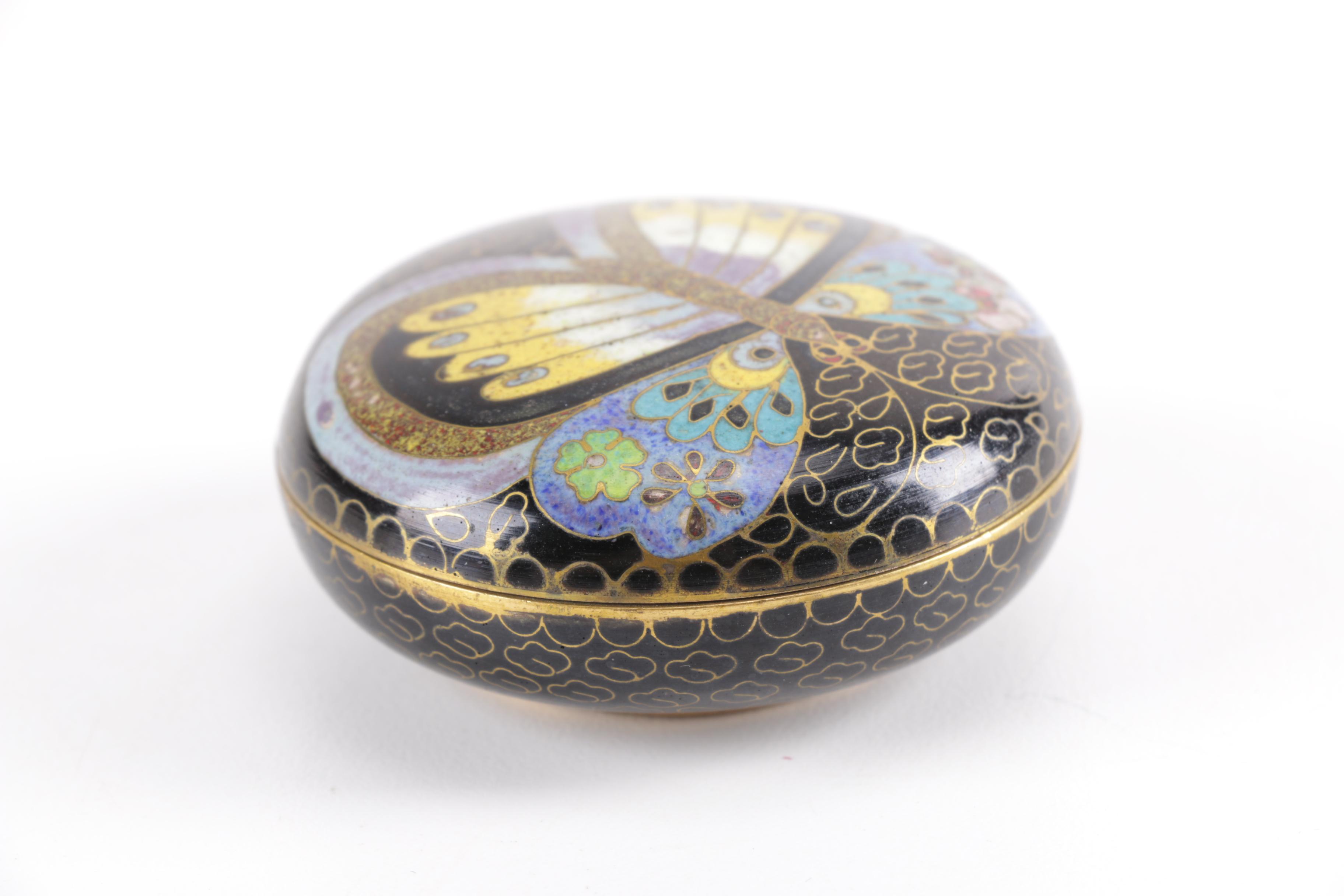 Brass Enameled Pill Boxes