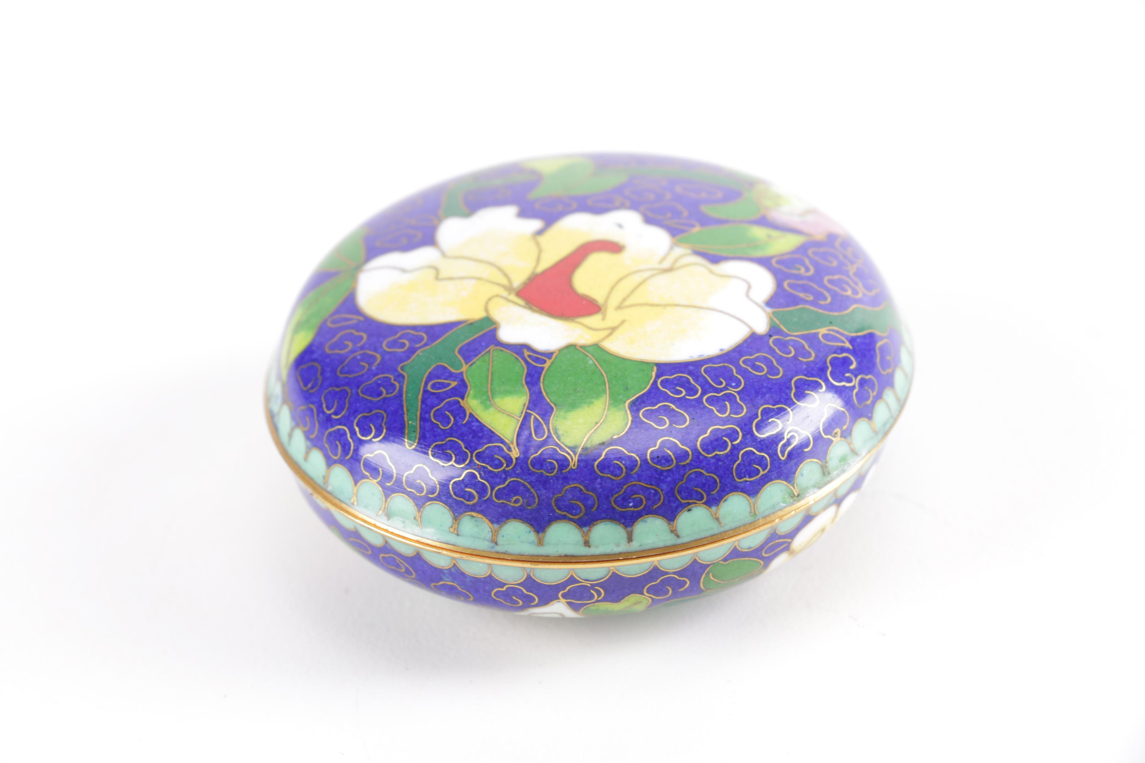 Brass Enameled Pill Boxes