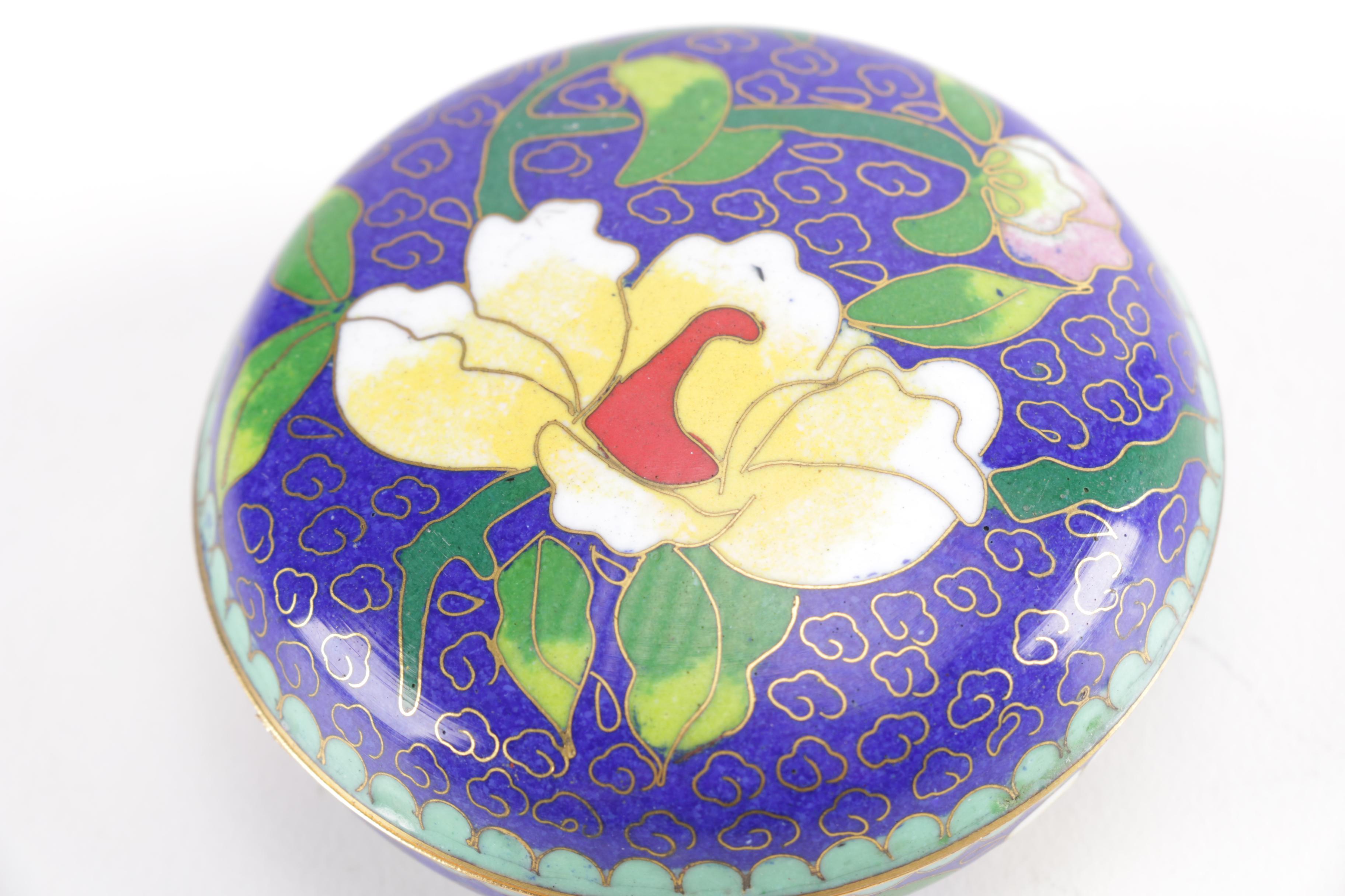 Brass Enameled Pill Boxes