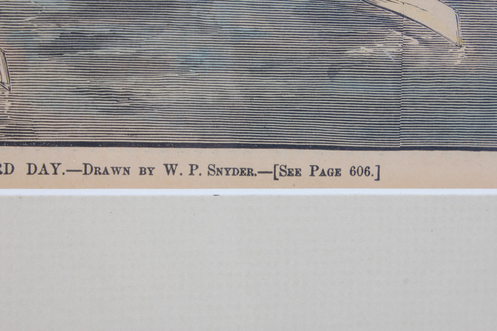 Three Framed Color Engravings of Regattas