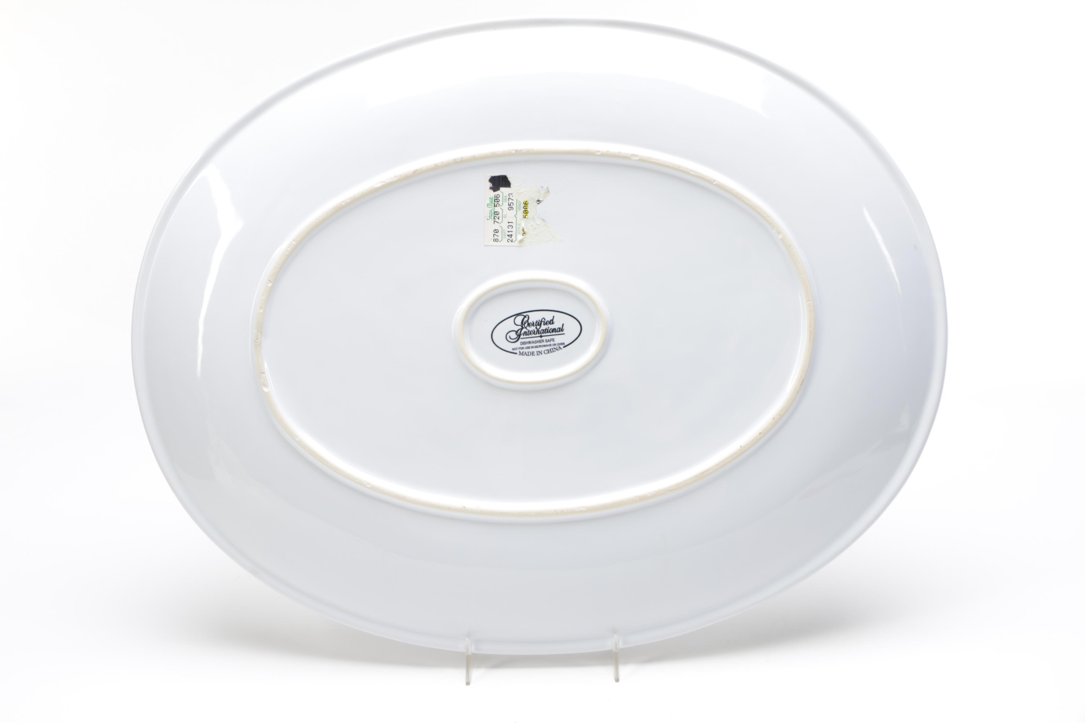 Ceramic Certified International Turkey Platter