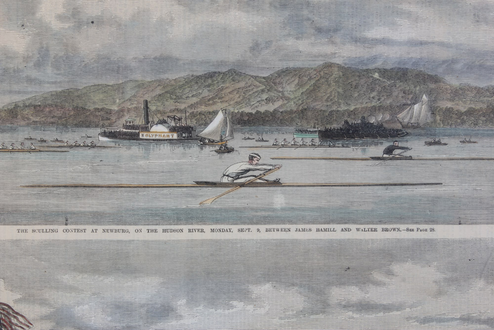 Three Framed Color Engravings of Regattas