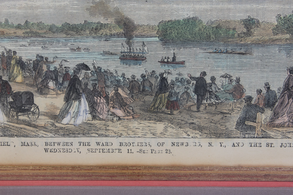 Three Framed Color Engravings of Regattas