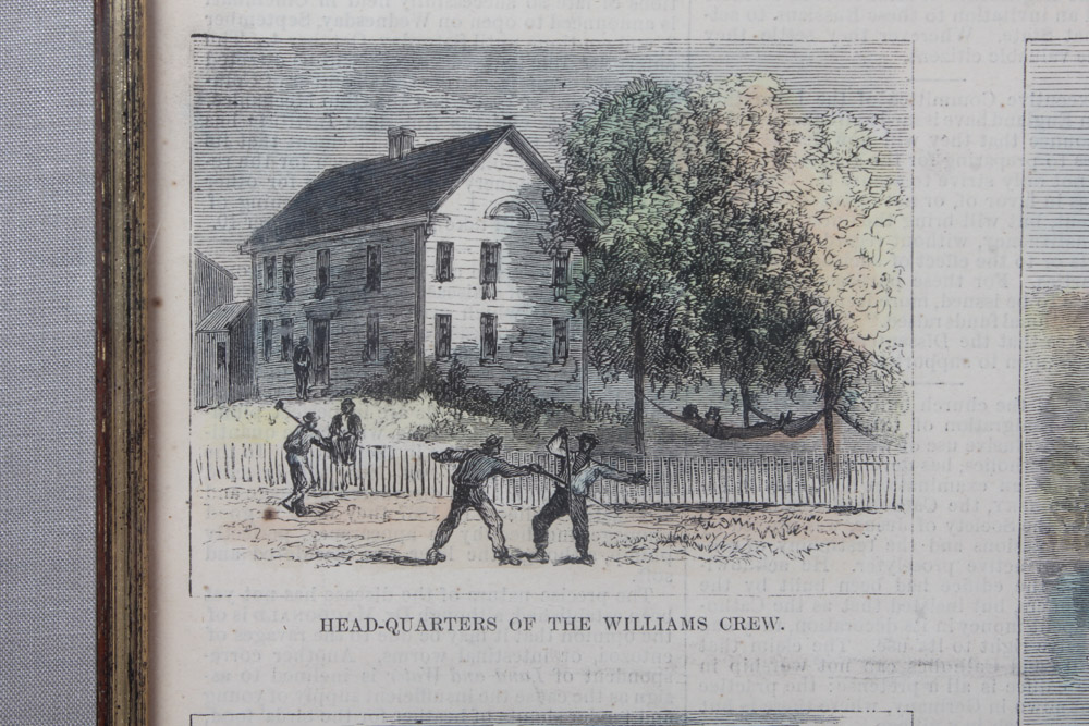 Three Framed Color Engravings of Regattas