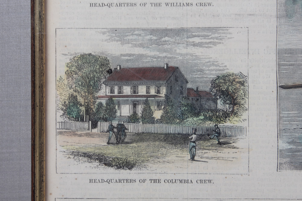 Three Framed Color Engravings of Regattas