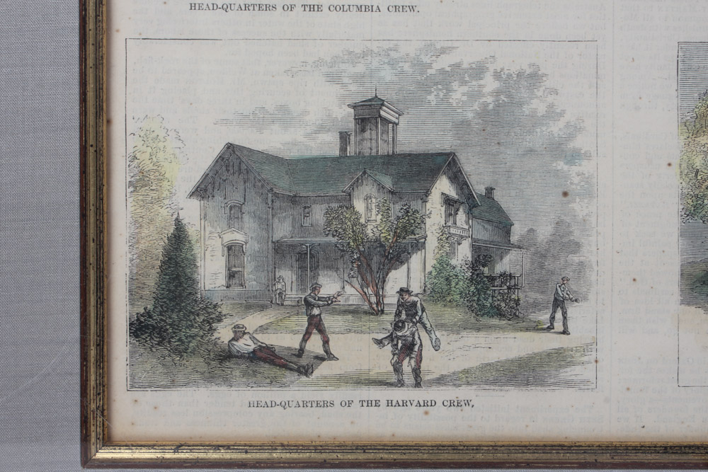 Three Framed Color Engravings of Regattas