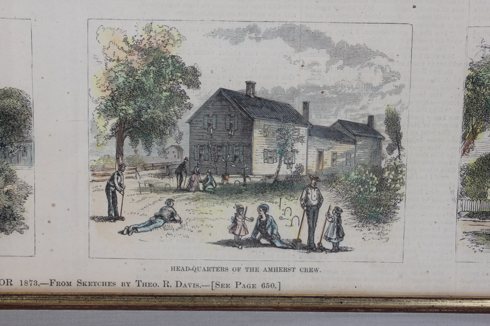 Three Framed Color Engravings of Regattas