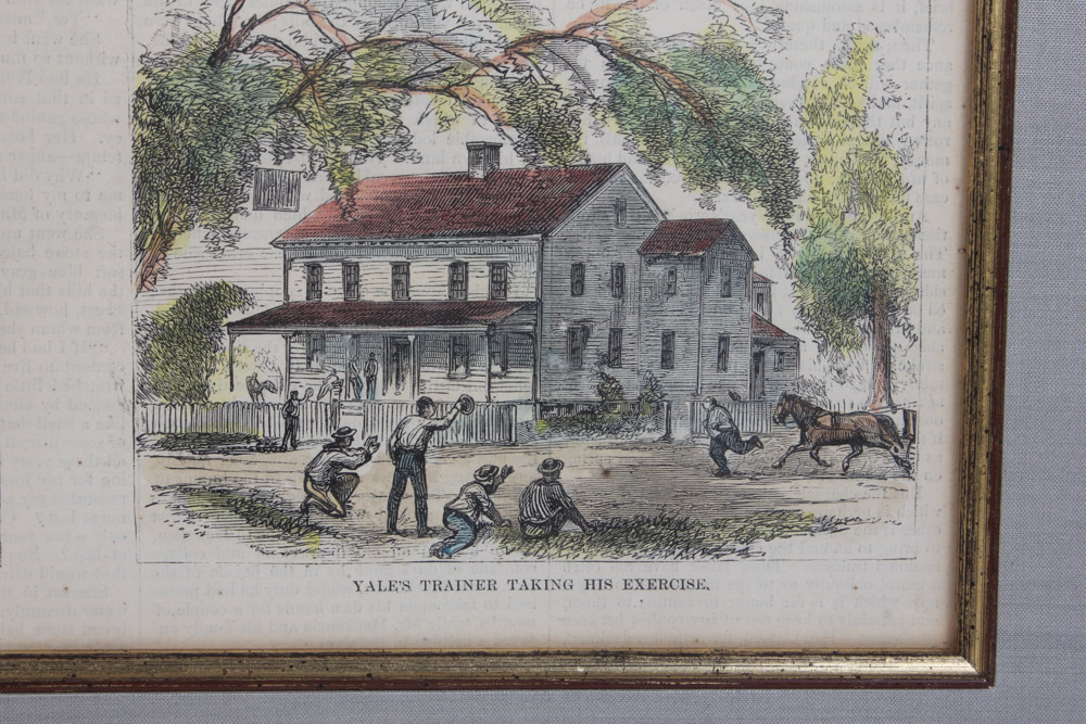 Three Framed Color Engravings of Regattas