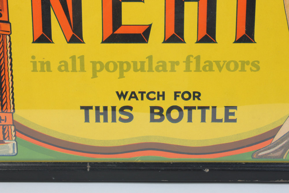 Original Halftone Lithograph Advertisement for Nehi Beverages