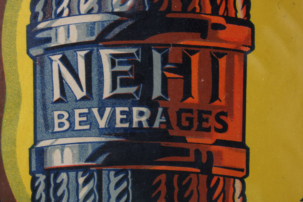 Original Halftone Lithograph Advertisement for Nehi Beverages