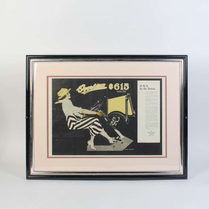 Halftone Lithograph Advertisement for the Willys-Overland Company