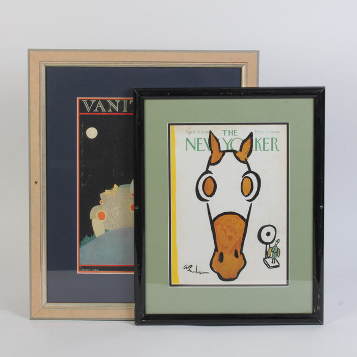 Pair of Framed Magazine Covers for "Vanity Fair" and "The New Yorker"