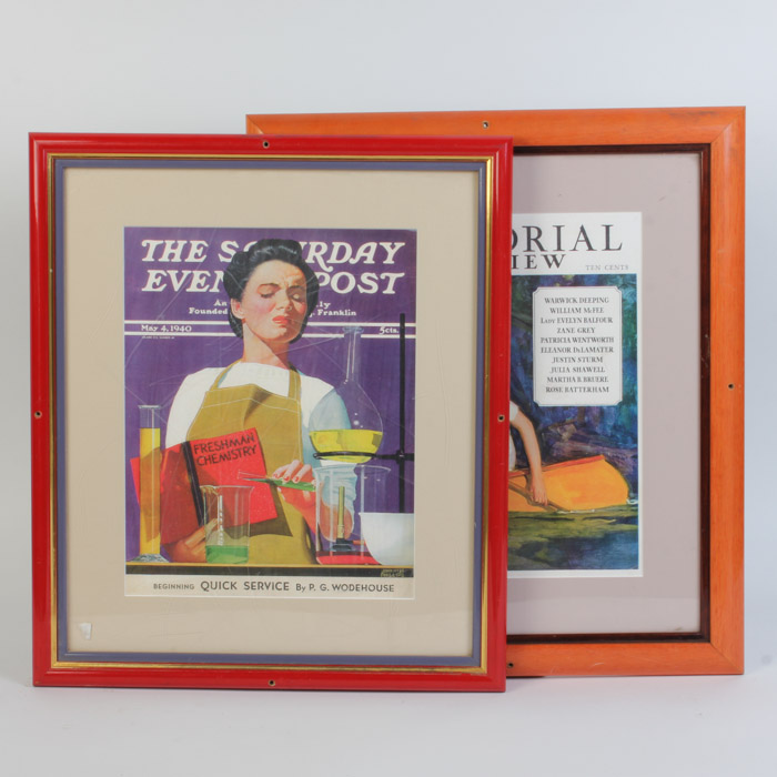 Pair of Offset Lithographs after "The Saturday Evening Post" and "Pictorial Review" Magazine Covers