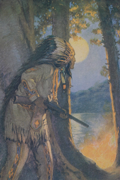 Pair of Offset Lithograph Prints After Paintings with Native Americans