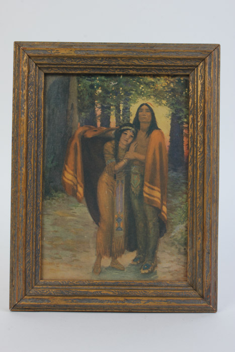 Pair of Offset Lithograph Prints After Paintings with Native Americans