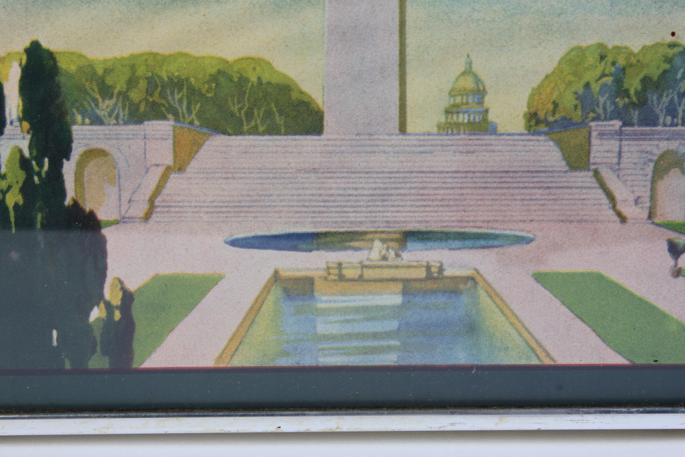 Framed Washington Brand Exeter Orange Growers Association Crate Label