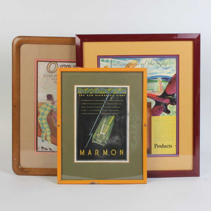 Three Automobile Themed Prints