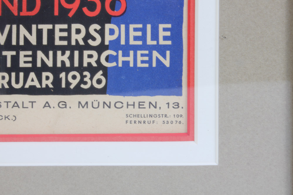 Pair of Vintage Advertisements Featuring An Ad for the 1936 Winter Olympics