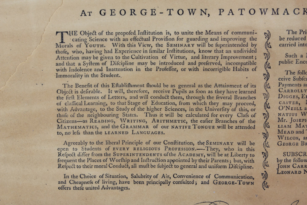 Framed Lithograph After the Proposal for Georgetown University