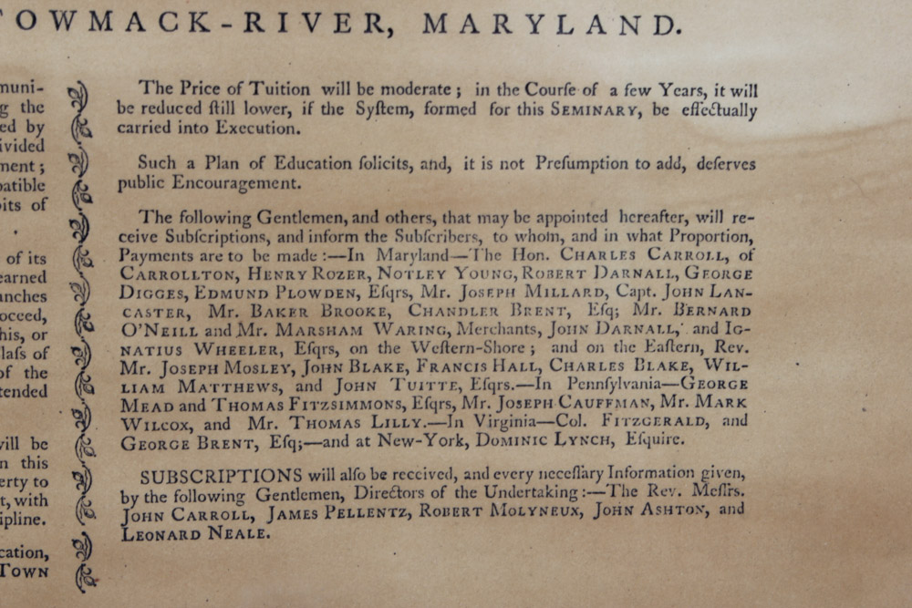 Framed Lithograph After the Proposal for Georgetown University