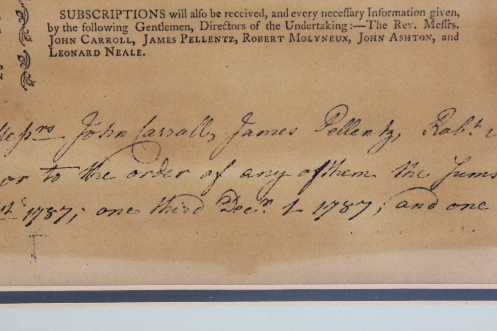 Framed Lithograph After the Proposal for Georgetown University