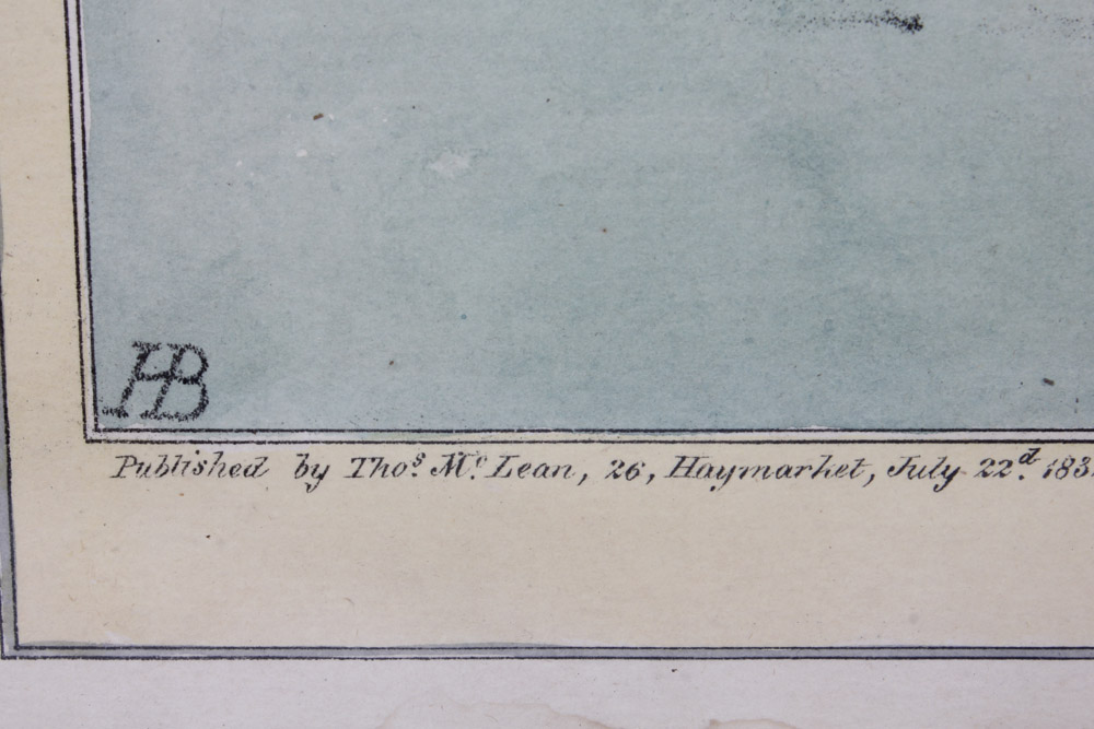 Pair of Hand Colored Lithographs "A Shocking Dirty Affair" and "The Reconciliation"