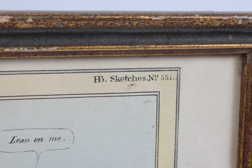 Pair of Hand Colored Lithographs "A Shocking Dirty Affair" and "The Reconciliation"