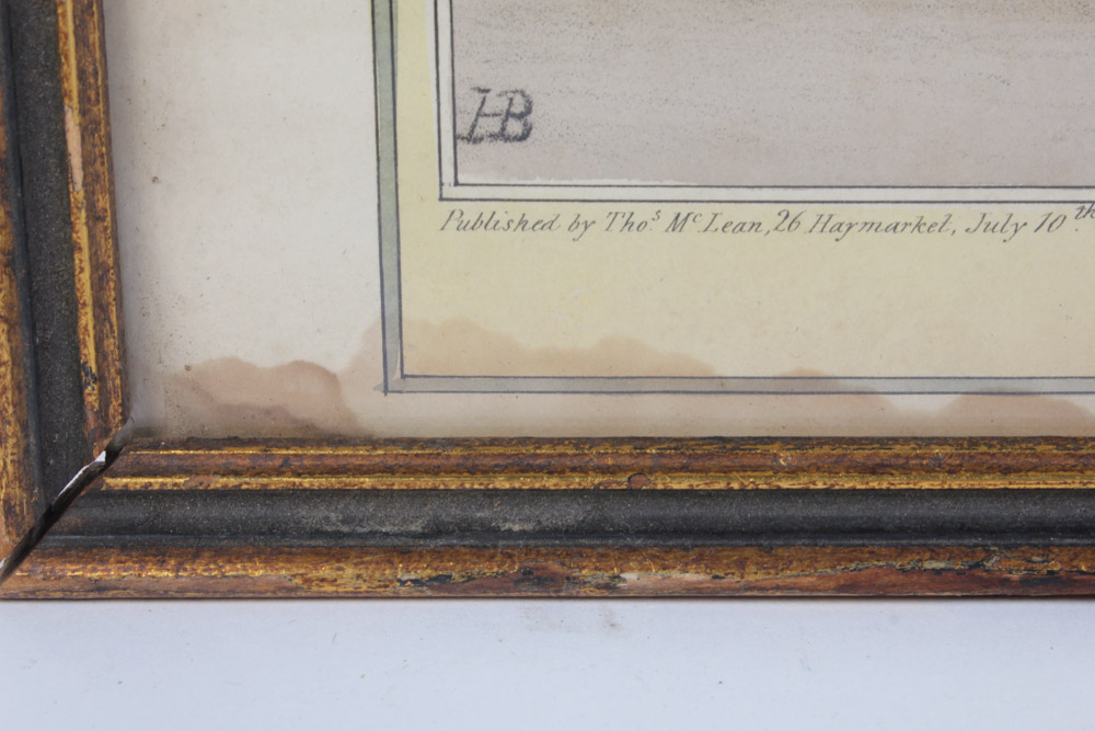 Pair of Hand Colored Lithographs "A Shocking Dirty Affair" and "The Reconciliation"