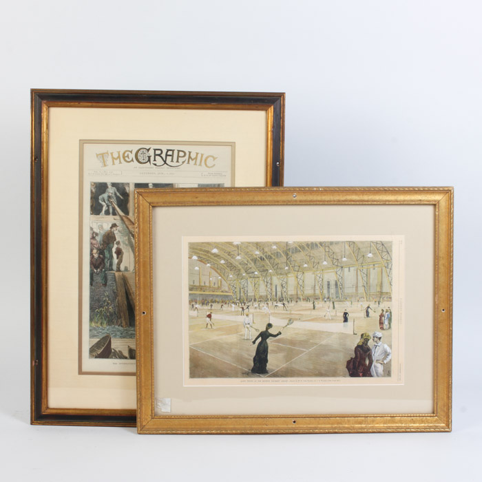 Pair of Color Engravings from Magazines and Newspapers